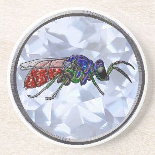 Kuckoo Wasp Sandstein Untersetzer