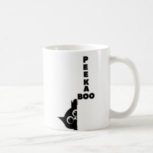 Kuckuck Schwarze Katze Süße Minimalistische Kaff Kaffeetasse