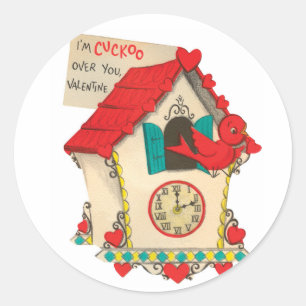 Kuckuck über Ihnen runde Aufkleber  