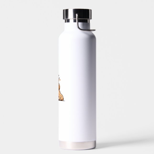 Kuddelbär und Giraffe in Liebe. Trinkflasche (Links)