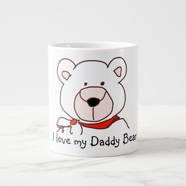 KuddelbärIllustration I Liebe meines Daddy Bären Jumbo-Tasse (Vorderseite)