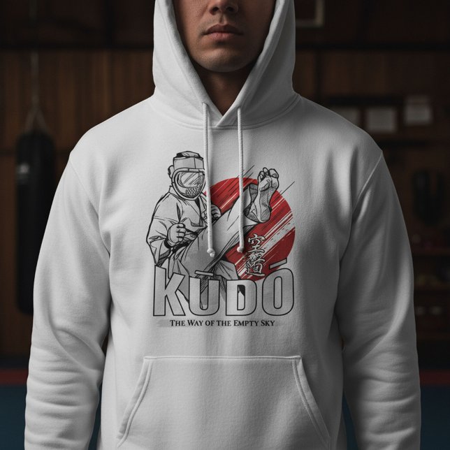 Kudo Martial Art - Fighter and Kanji Design Hoodie (Von Creator hochgeladen)