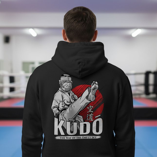 Kudo Martial Art - Fighter and Kanji Design Hoodie (Von Creator hochgeladen)