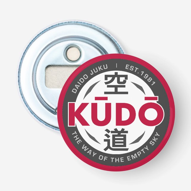 Kudo – Minimal Japanese Martial Arts Emblem Flaschenöffner (Vorderseite)