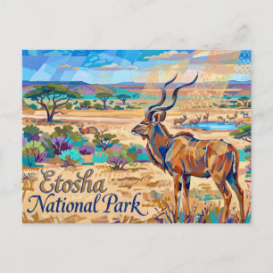 Kudu im Etosha-Nationalpark Namibia Postkarte