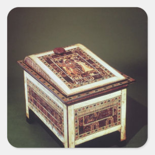 Kuffer, aus dem Grab von Tutankhamun Quadratischer Aufkleber
