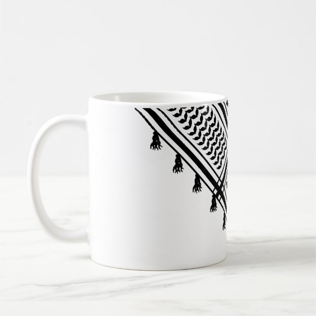 Kufiyeh - Schwarz Kaffeetasse (Links)