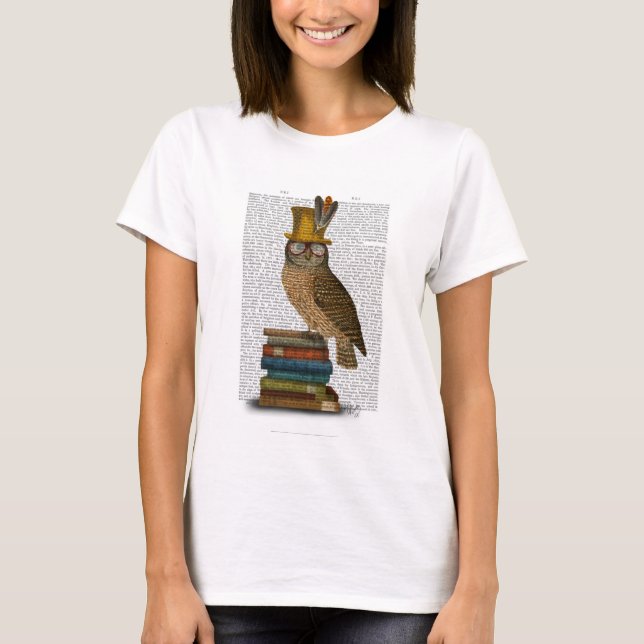 Kugel auf Büchern T-Shirt (Vorderseite)
