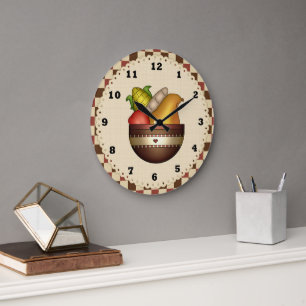 Kugel der Fruchtkekse Große Wanduhr