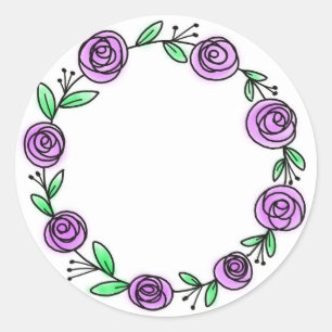 Kugel-Zeitschriften-Rosen-Aufkleber Runder Aufkleber
