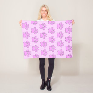 Kugeldrucke in rosa fleecedecke