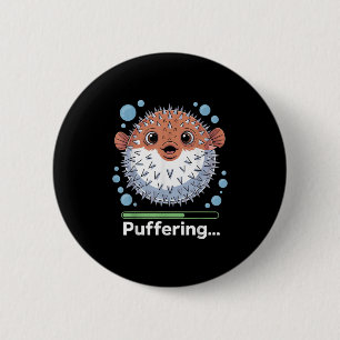 Kugelfisch Angeln Fisch Süß Kugelfisch Button