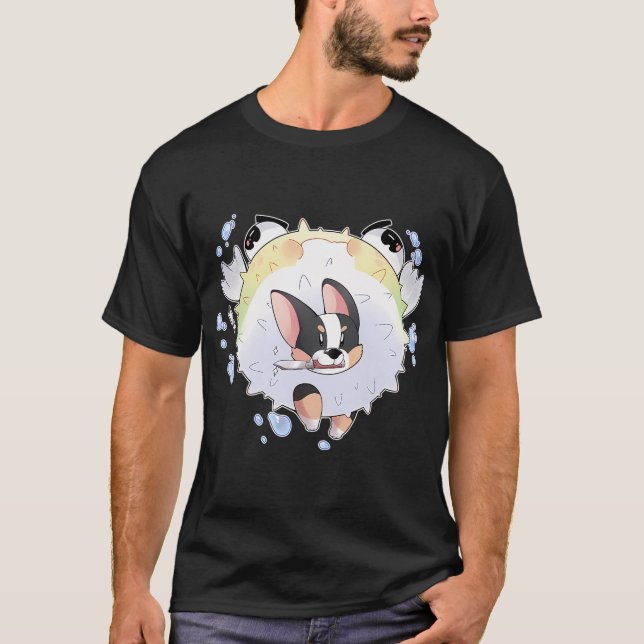 Kugelfisch Corgi T-Shirt (Vorderseite)