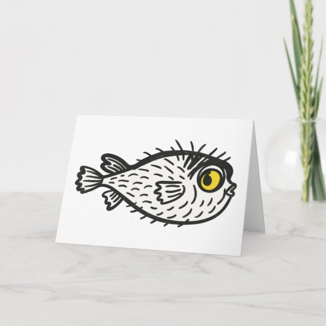 Kugelfisch-Grußkarte Dankeskarte (Vorderseite)