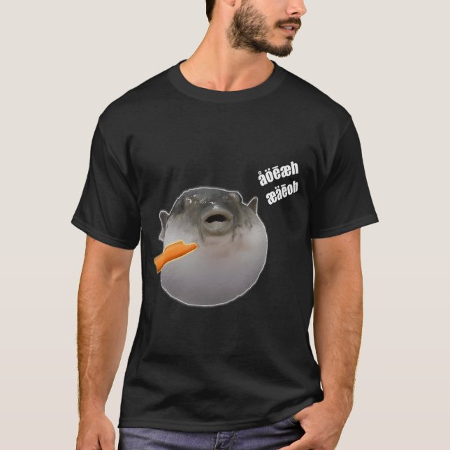 Kugelfisch isst Karotte T-Shirt (Vorderseite)