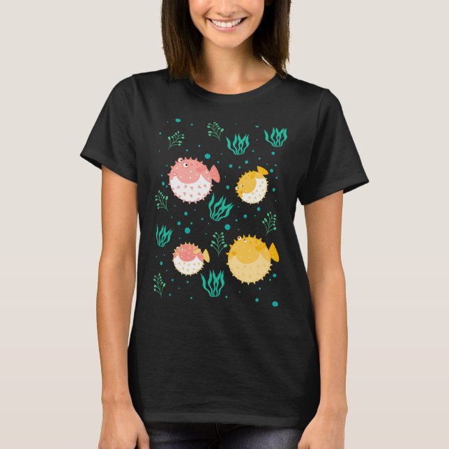 Kugelfischfamilie T-Shirt (Vorderseite)