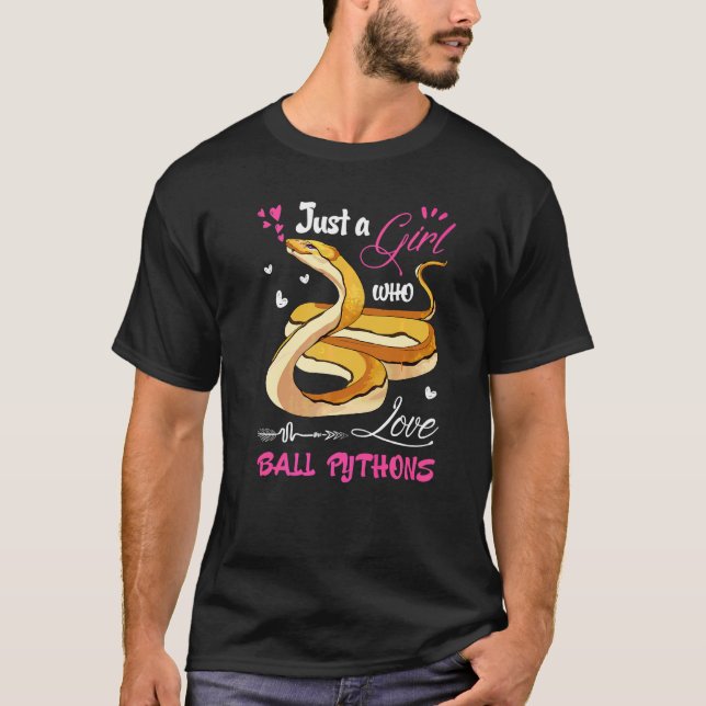 Kugelpython Frauen Nur Ein Mädchen Das Kugelpython T-Shirt (Vorderseite)