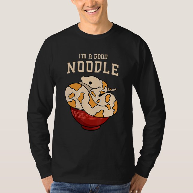 Kugelpython für Ich bin eine gute Nudel T-Shirt (Vorderseite)