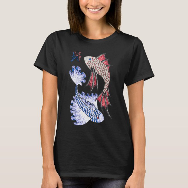 Kugelschreiber Fische T-Shirt (Vorderseite)