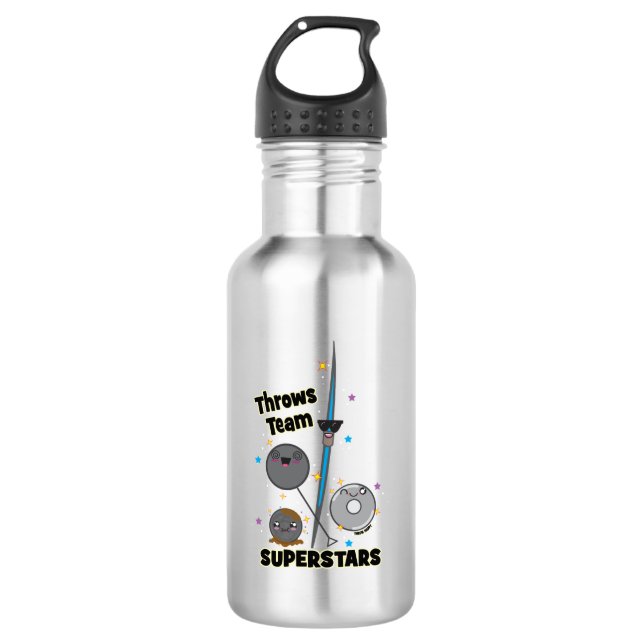 Kugelstoßendiscus-Hammer-Speer-Wurfs-Spaß-Geschenk Trinkflasche (Vorderseite)