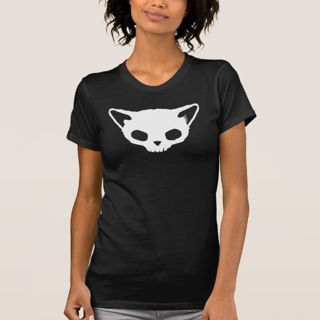 Kuginh™ Miezekatze-Schädel T-Shirt (Vorderseite)