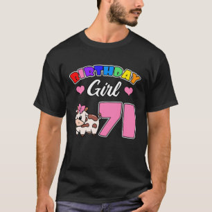 Kuh 71. Geburtstagsfeier Mädchenparty Muhen Bauern T-Shirt