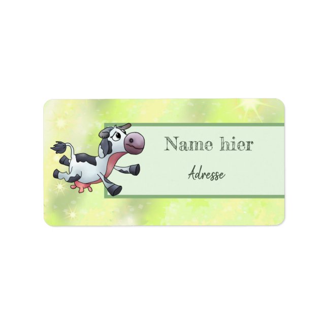 Kuh Adressaufkleber (Vorne)