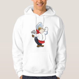 Kuh als Kellner mit Servierplatte Hoodie