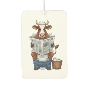 Kuh auf Toilette PNG, Landwirtschafts- und Nutztie Autolufterfrischer