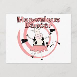 Kuh Ballerina Tshirts und Geschenke Postkarte