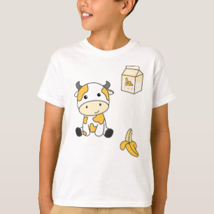 Kuh Banana Kawaii Retro Japanische Bananenkühe T-Shirt