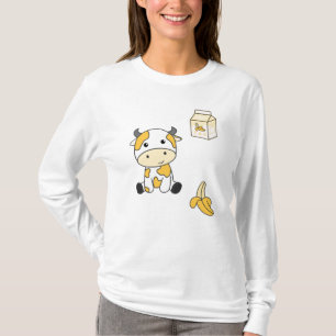 Kuh Banana Kawaii Retro Japanische Bananenkühe T-Shirt