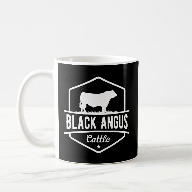 Kuh Bauer Black Angus Rind Kaffeetasse (Links)