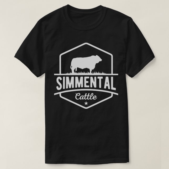 Kuh Bauer Simmental Cattle TShirt (Design vorne)