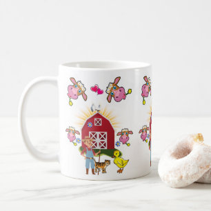 Kuh Bauernhof Farm Gelb Ente Tasse