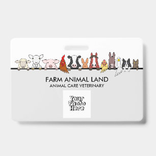 Kuh Bauernhof Tiere Tierarzt Logo Ausweis