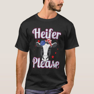 Kuh bedrängte Färse bitte landwirtschaftliches Tie T-Shirt
