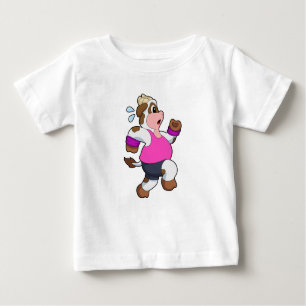Kuh beim Laufen Baby T-shirt