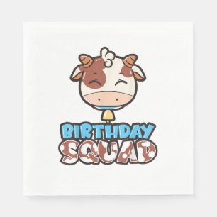 Kuh Birthday Squad Cattleman Bauer Tagesthema Par Serviette