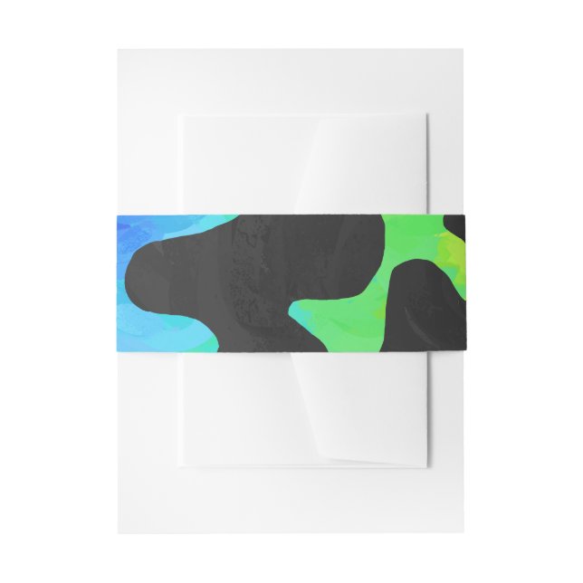 Kuh Black and Rainbow Stuff Einladungsbanderole (Vorderseite Beispiel)