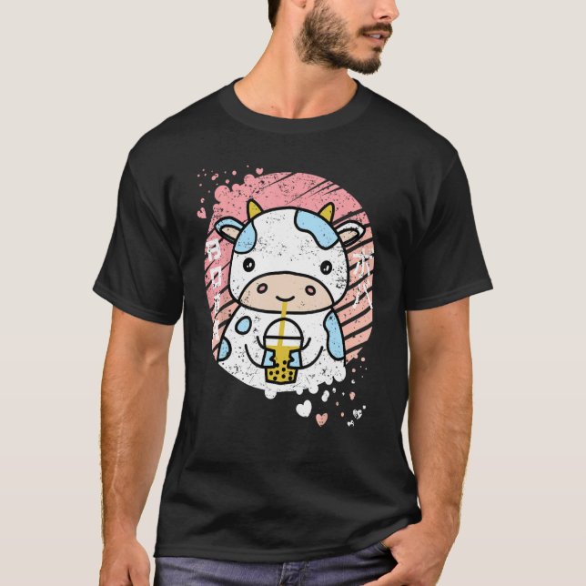 Kuh Boba Tee Bubble Tea   Neko Frauen Mädchen Gesc (Vorderseite)