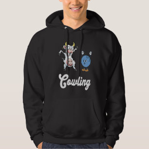 Kuh Bowler Bowling Pin Lustiger Bowling Strike Bow Hoodie