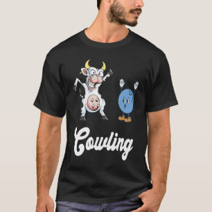 Kuh Bowler Bowling Pin Lustiger Bowling Strike Bow T-Shirt