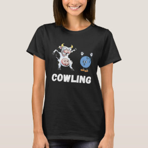 Kuh Bowling Ball Bowler Strike Bowling Button Funn T-Shirt
