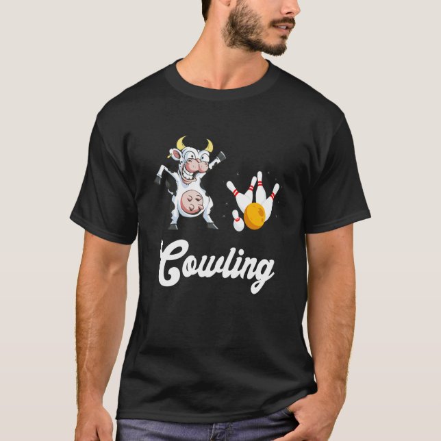 Kuh Bowling Bowler Bowling Team Bowling Pin Strike T-Shirt (Vorderseite)