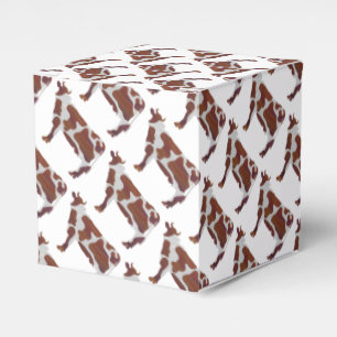 Kuh Braun und Weiße Silhouette Geschenkschachtel