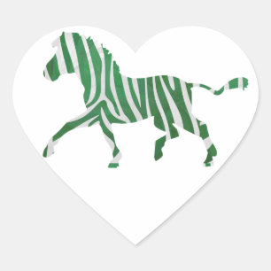 Kuh Braun und Weiße Silhouette Herz-Aufkleber