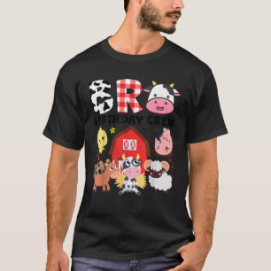 Kuh Bro Geburtstag Crew Farm Thema Tiere Kinder Bi T-Shirt