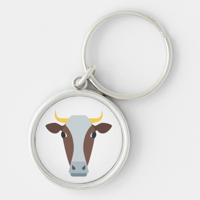 Kuh Bull Head Schlüsselanhänger (Vorne)
