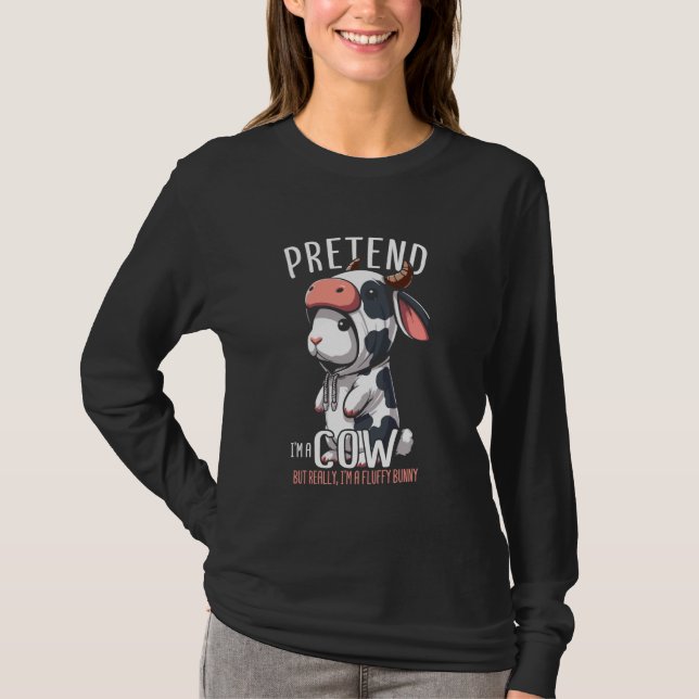 Kuh Bunny Cattle Farm Rabbit T-Shirt (Vorderseite)